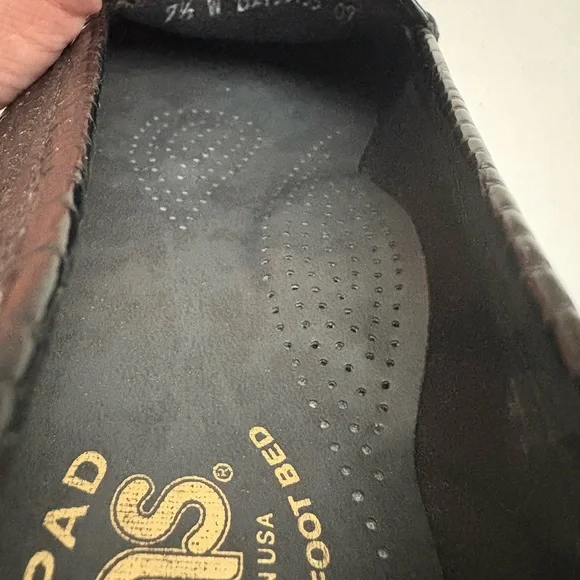 SAS Black Textured Loafers - Picture 7 of 8